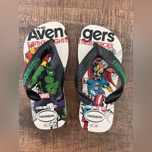 Kids Marvel Avengers Flip Flops NWT size toddler 10